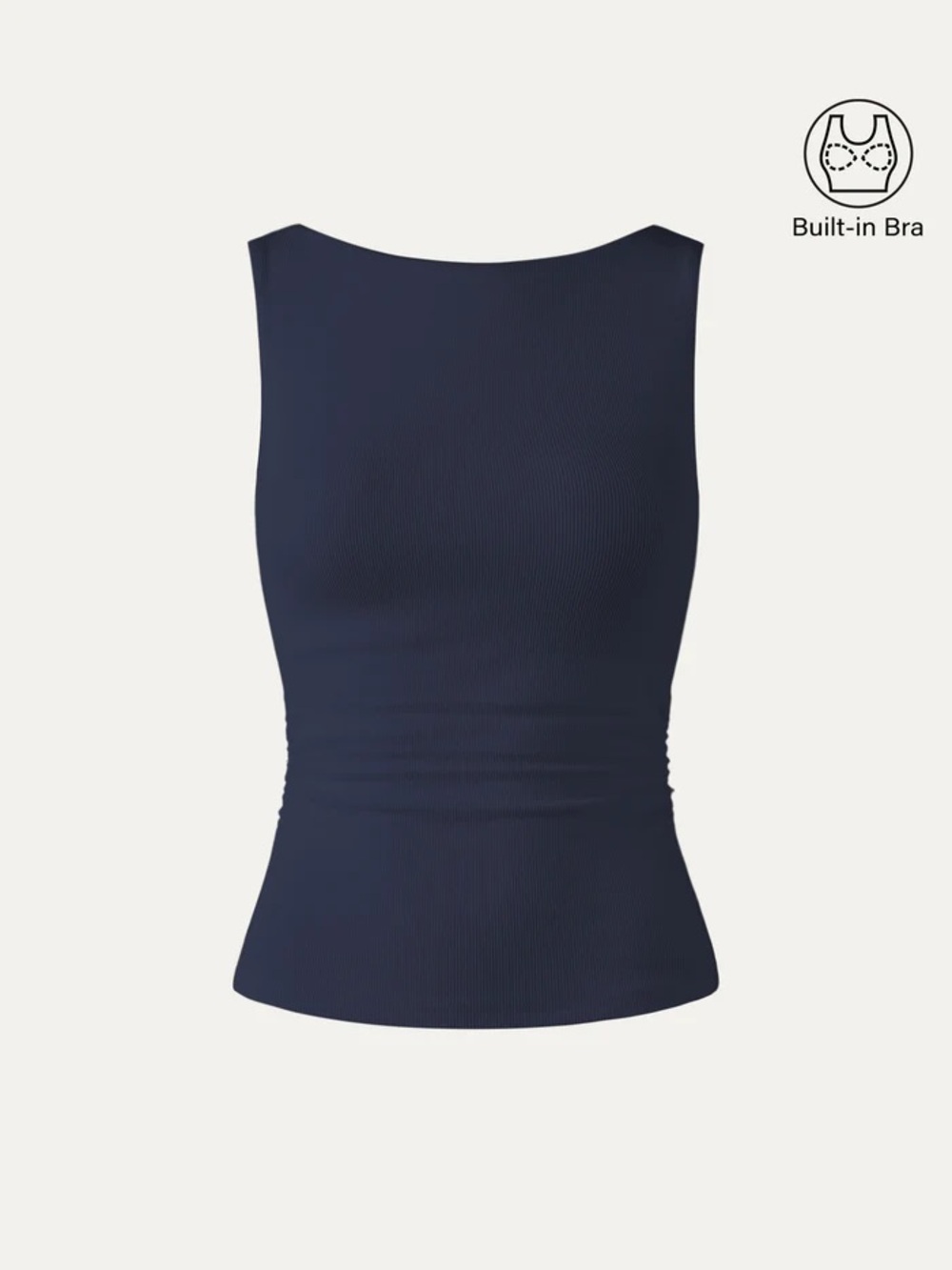 NWT OGL ELASTIC OPEN BACK BRA TANK IN NAVY